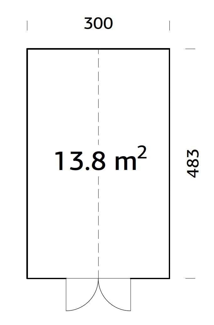 Palmako Emilia veksthus/hagestue 13,8 m²