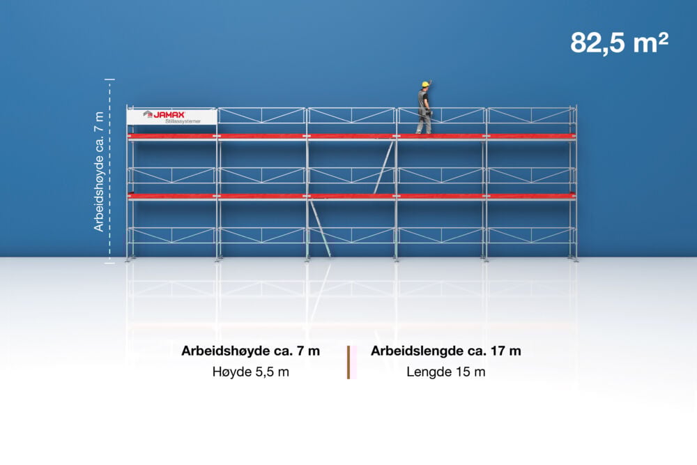 Jamax stillas byggmesterpakke 82,5 m²
