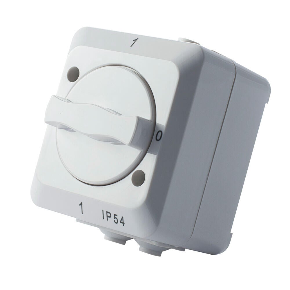 Egant vribryter 2-pol påvegg IP44