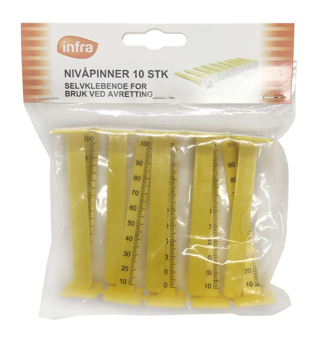 Infra nivåpinne for avrettingsmasse