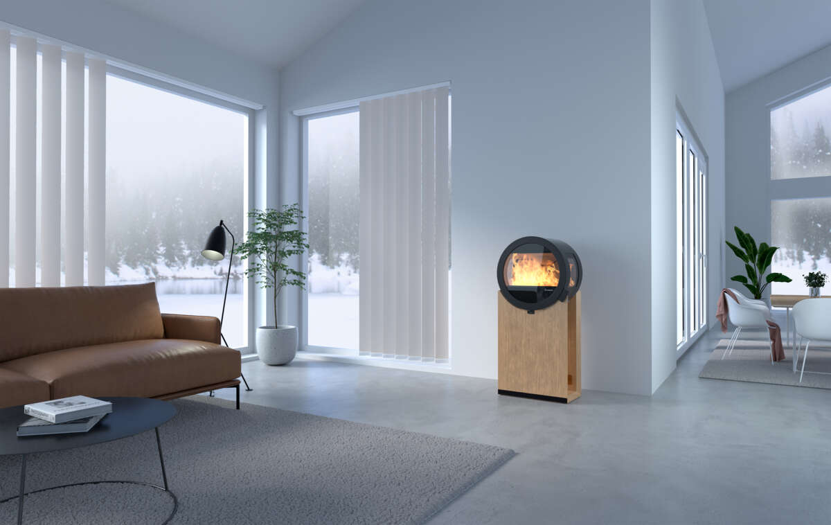 Nordpeis ME Oak peisovn m/sideglass