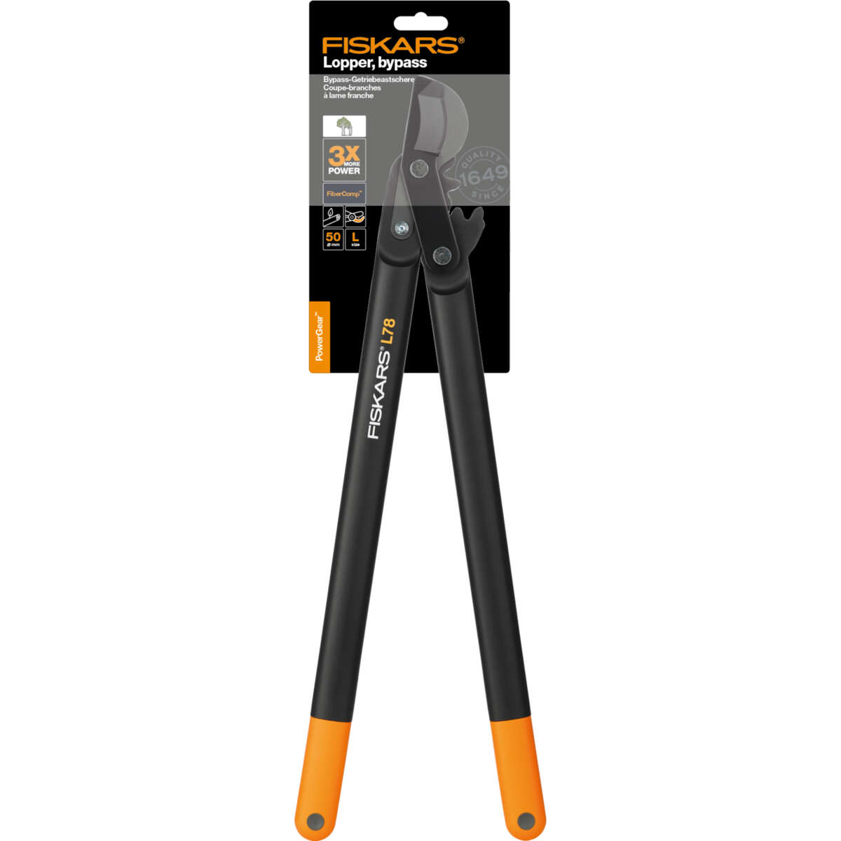 Fiskars PowerGear rydningssaks m/sideskjær