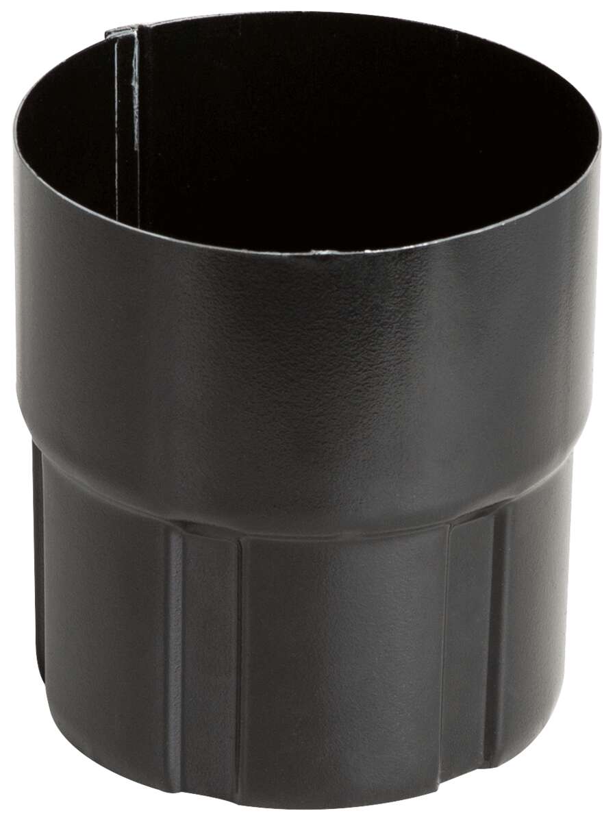 Nedløpsrørskjøt stål sort 90mm