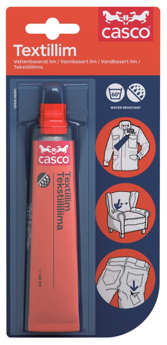 Vannbestandig lim Casco textillim