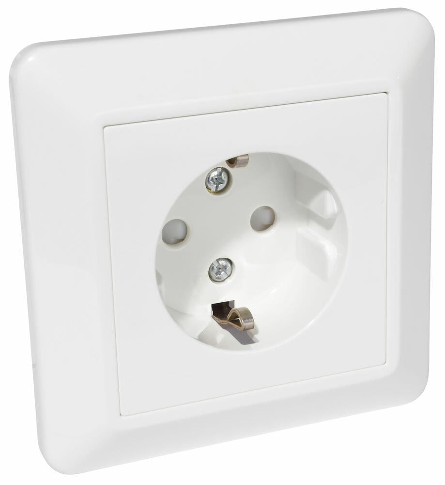 Elko stikkontakt enkel m/jord innfelt