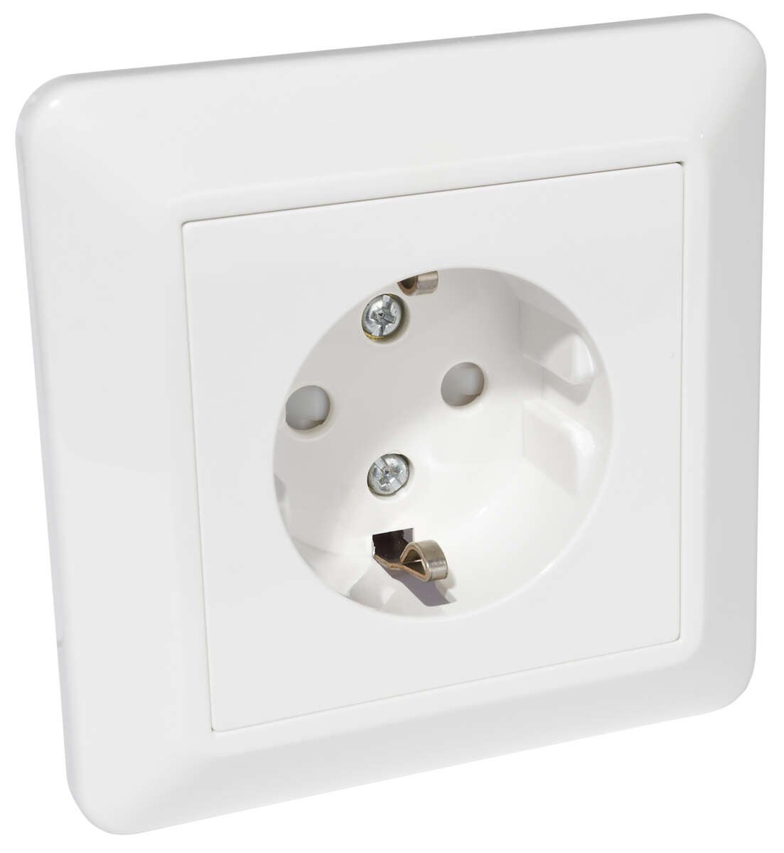 Elko stikkontakt enkel m/jord innfelt