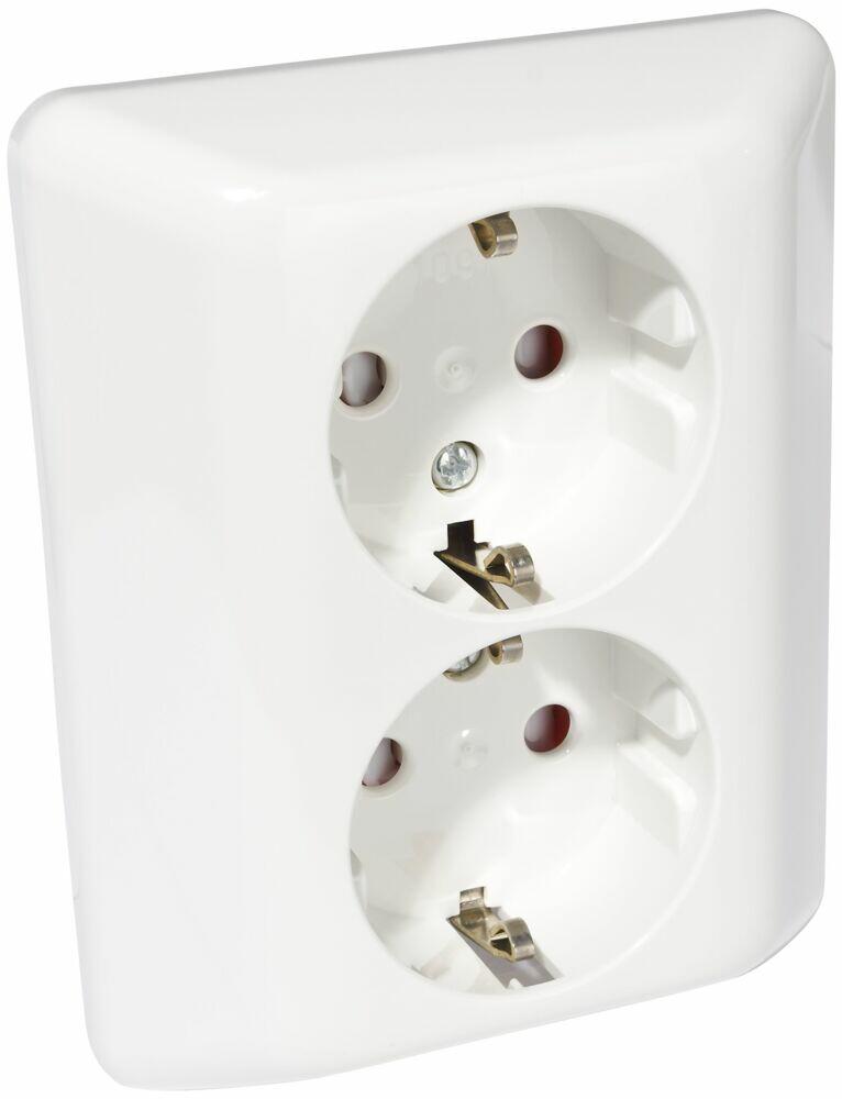 Elko RS 2-veis innfelt stikkontakt m/jord