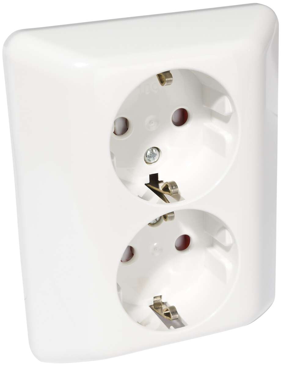 Elko RS 2-veis innfelt stikkontakt m/jord