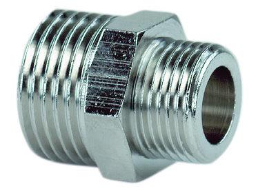 Gelia metall-dobbelnippel R10 utv.gjenger
