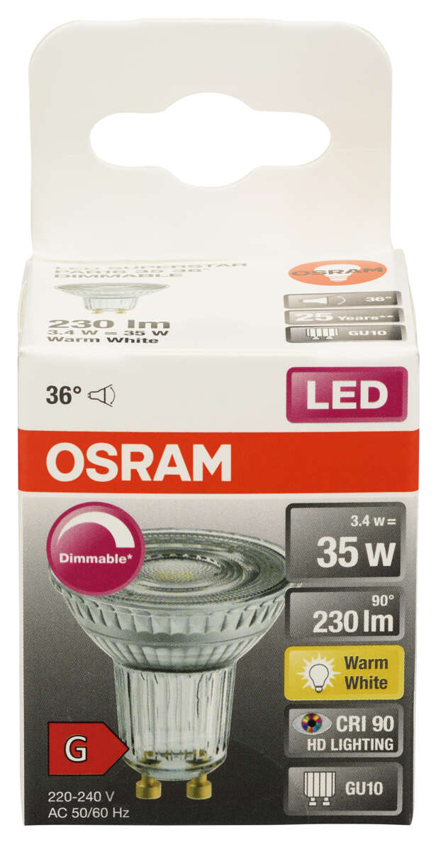 OSRAM LEDSPOT 35 3,4W GU10 DIM