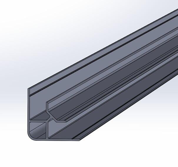 Smartpanel Wetwall innvendig hjørnelist alu fast