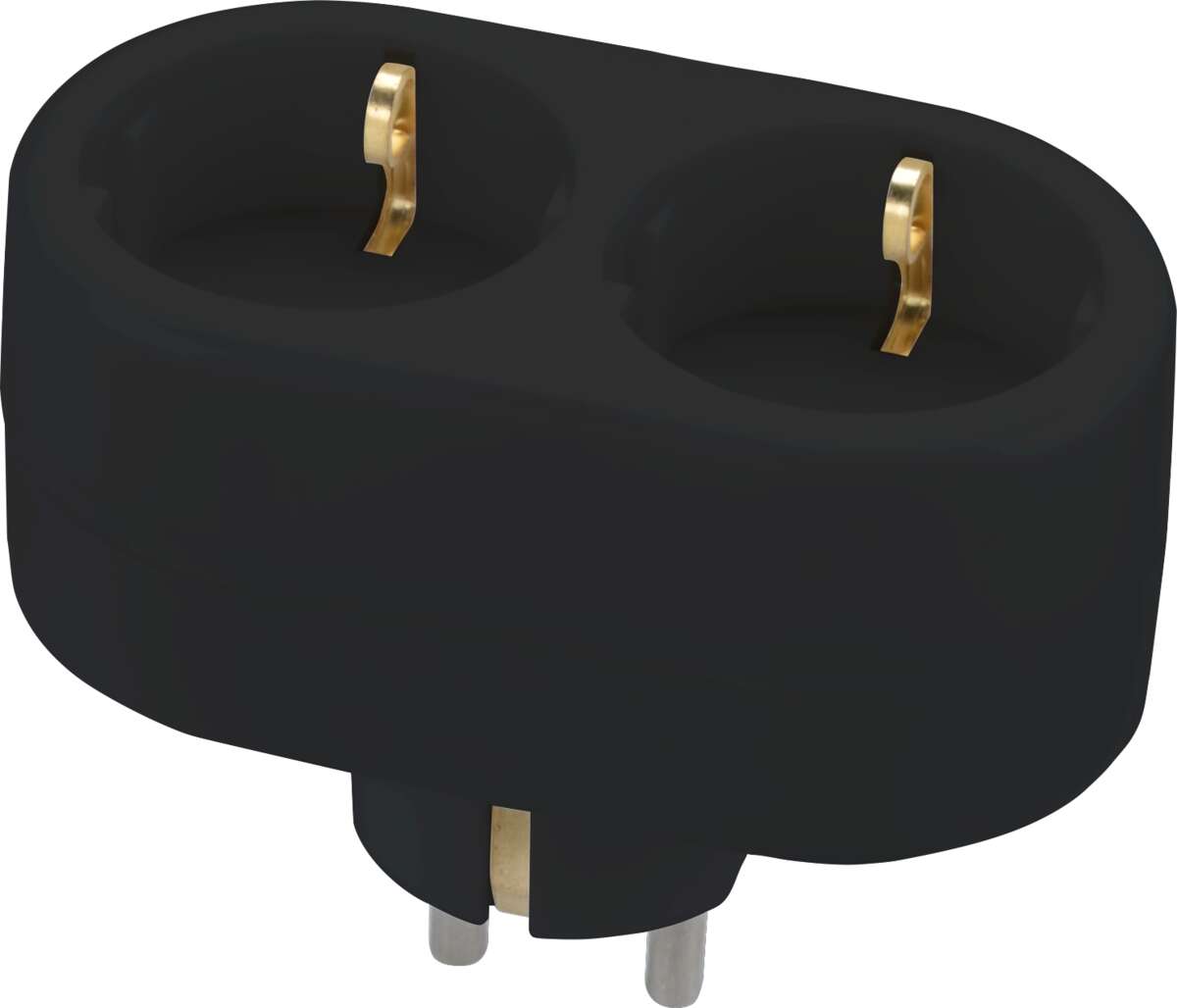Gelia Stikkontakt m/jord, svart