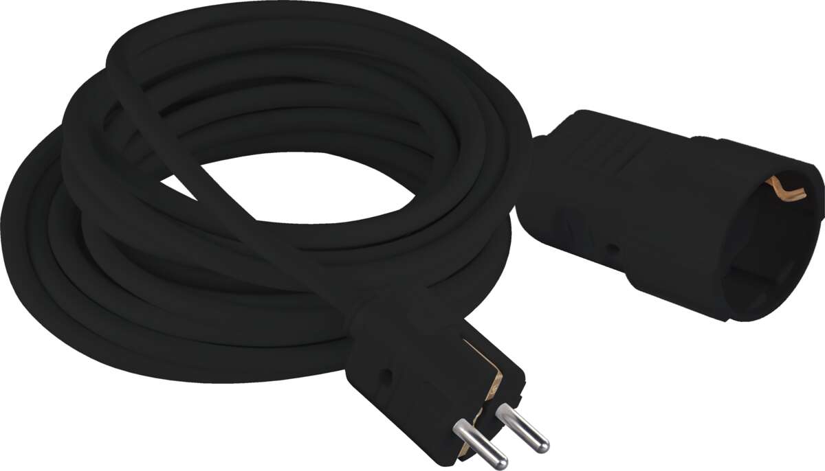 Skjøteledning, m/jord 3M svart H05VV-F 3G1.5