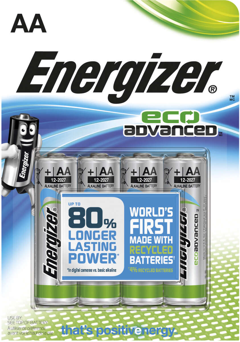 Energizer® EcoAdvanced™ AA batterier