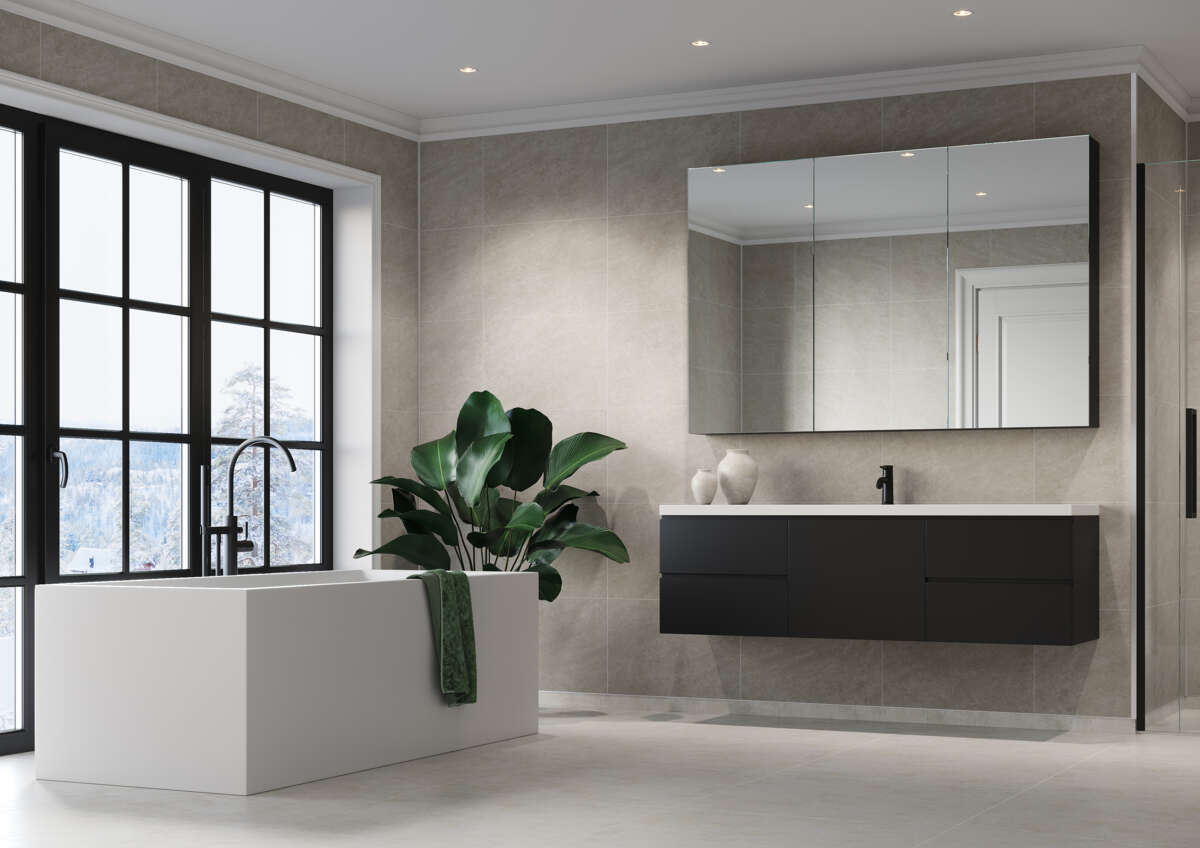 Fibo 4746 M6040 STN Grey Sahara baderomsplate