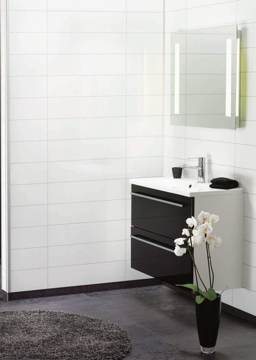 Fibo 3091-F24 HG Denver White baderomsplate 2-pk