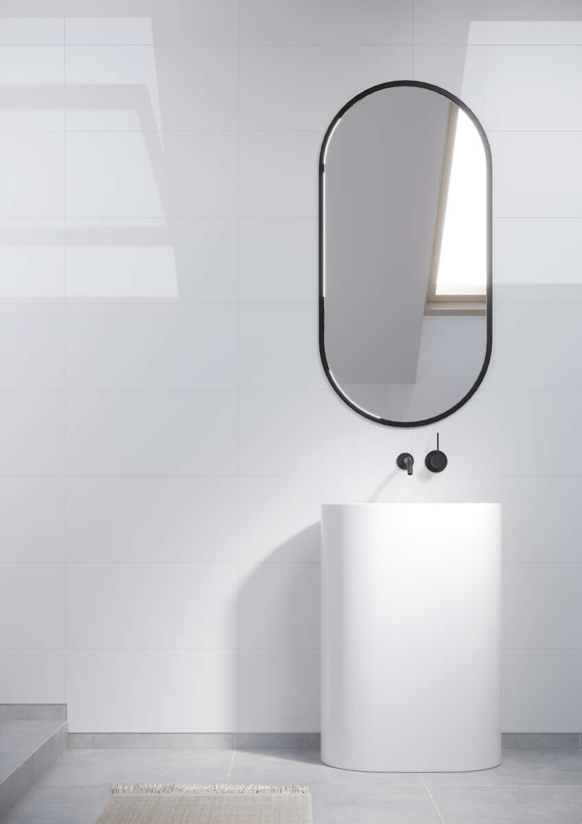 Fibo 3091-M63 HG Denver White baderomsplate 2-pk