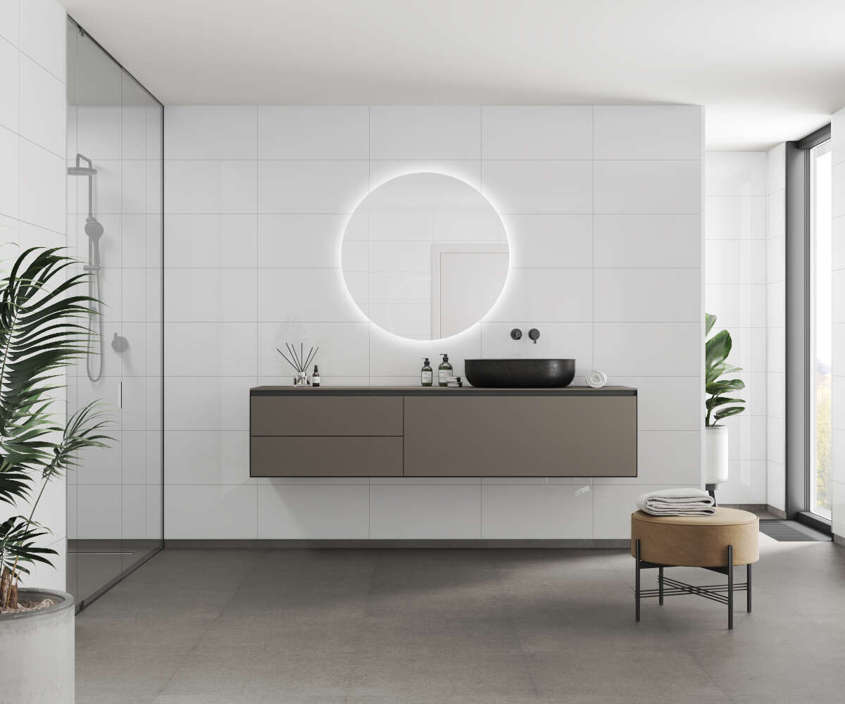 Fibo 3091-M63 HG Denver White baderomsplate 2-pk