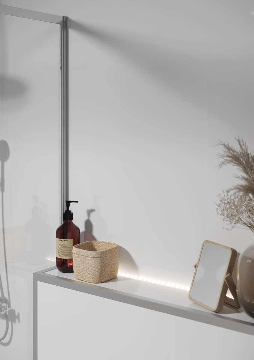 Fibo 110 Høyglans hvit baderomsplate