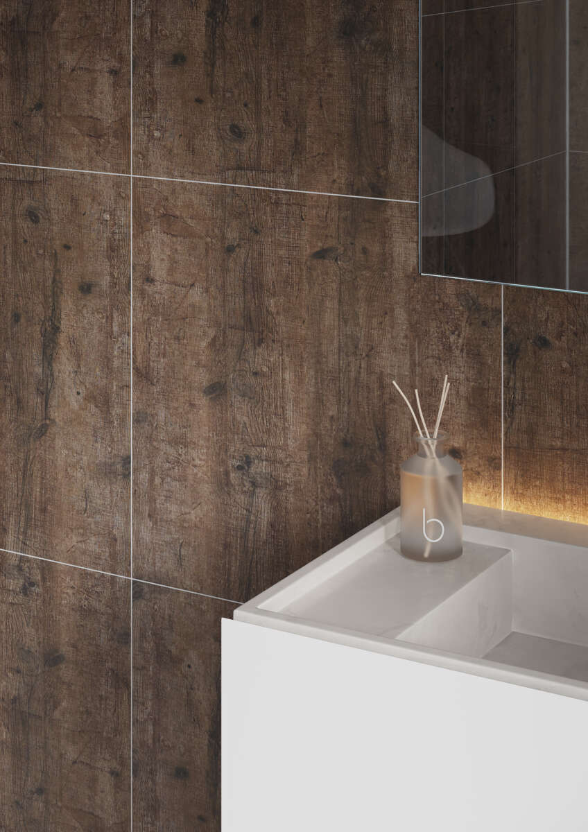 Fibo 7969-M66 SC Rough Wood baderomsplate 2-pk