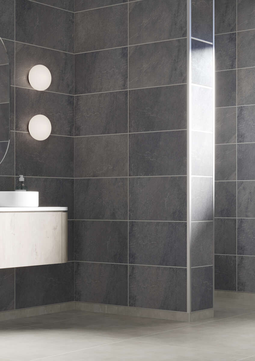 Fibo 1532 Negro Grande baderomsplate 2-pk