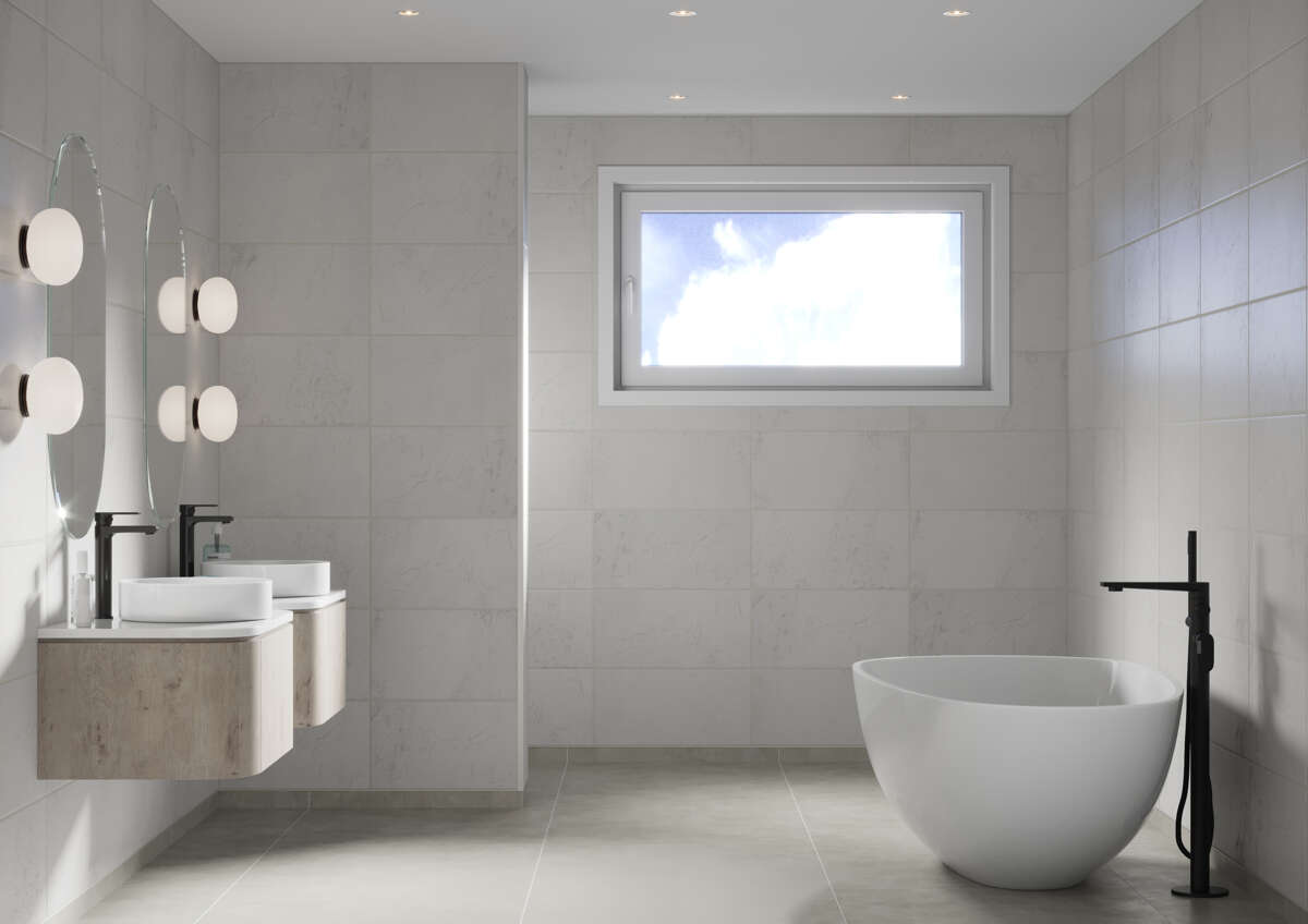 Fibo 1533 Gris Grande baderomsplate 2-pk