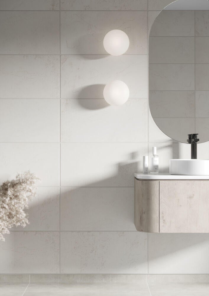 Fibo 1534 Sand Grande baderomsplate 2-pk