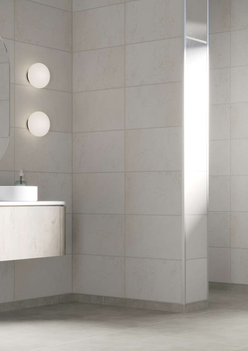 Fibo 1534 Sand Grande baderomsplate 2-pk