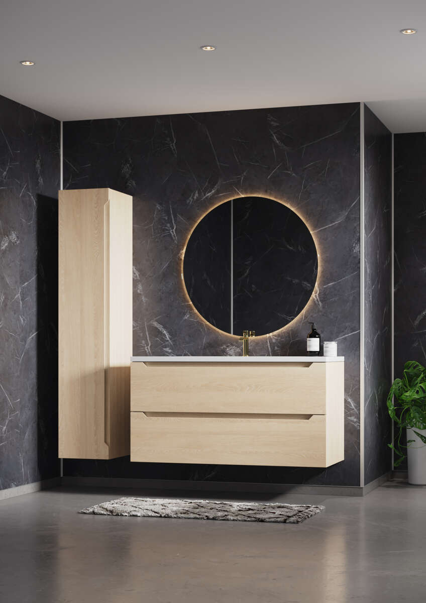 Fibo 2272-M00 S Black marble baderomsplate 2-pk