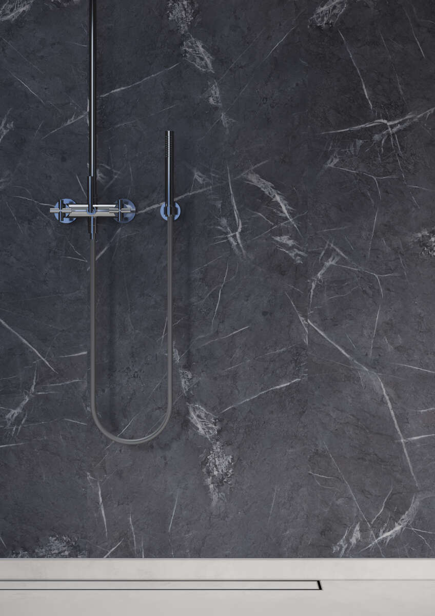 Fibo 2272-M00 S Black marble baderomsplate 2-pk