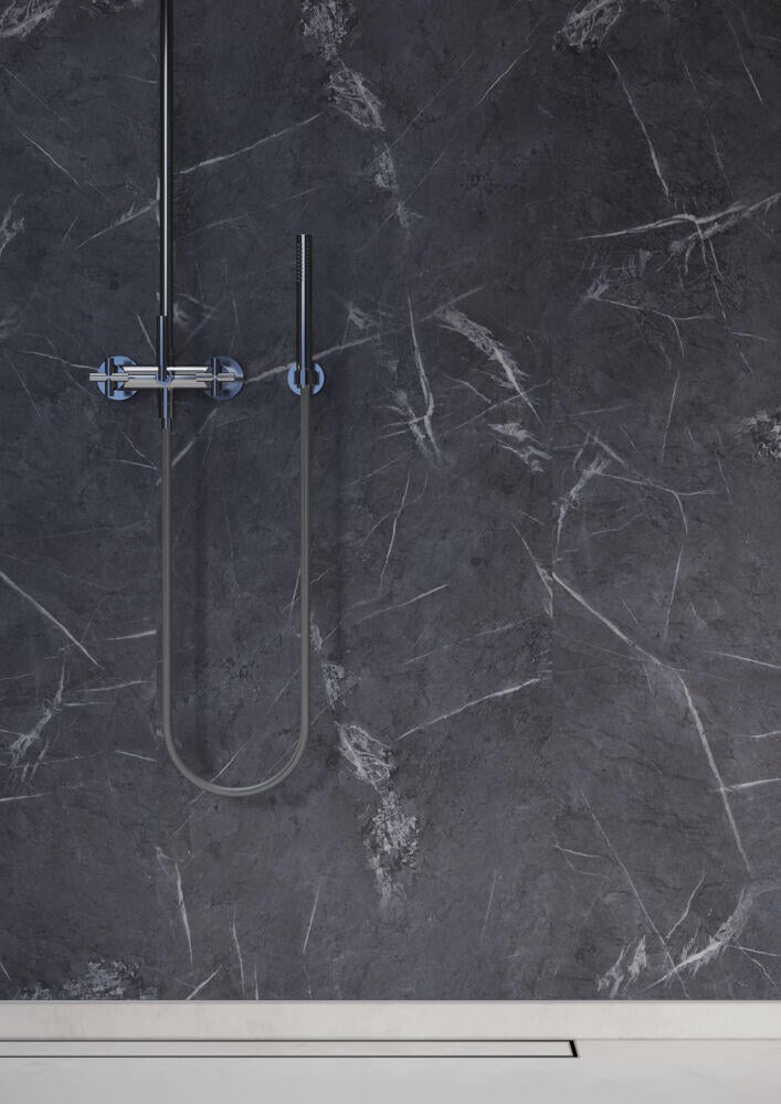 Fibo 2272-M00 S Black marble baderomsplate 2-pk