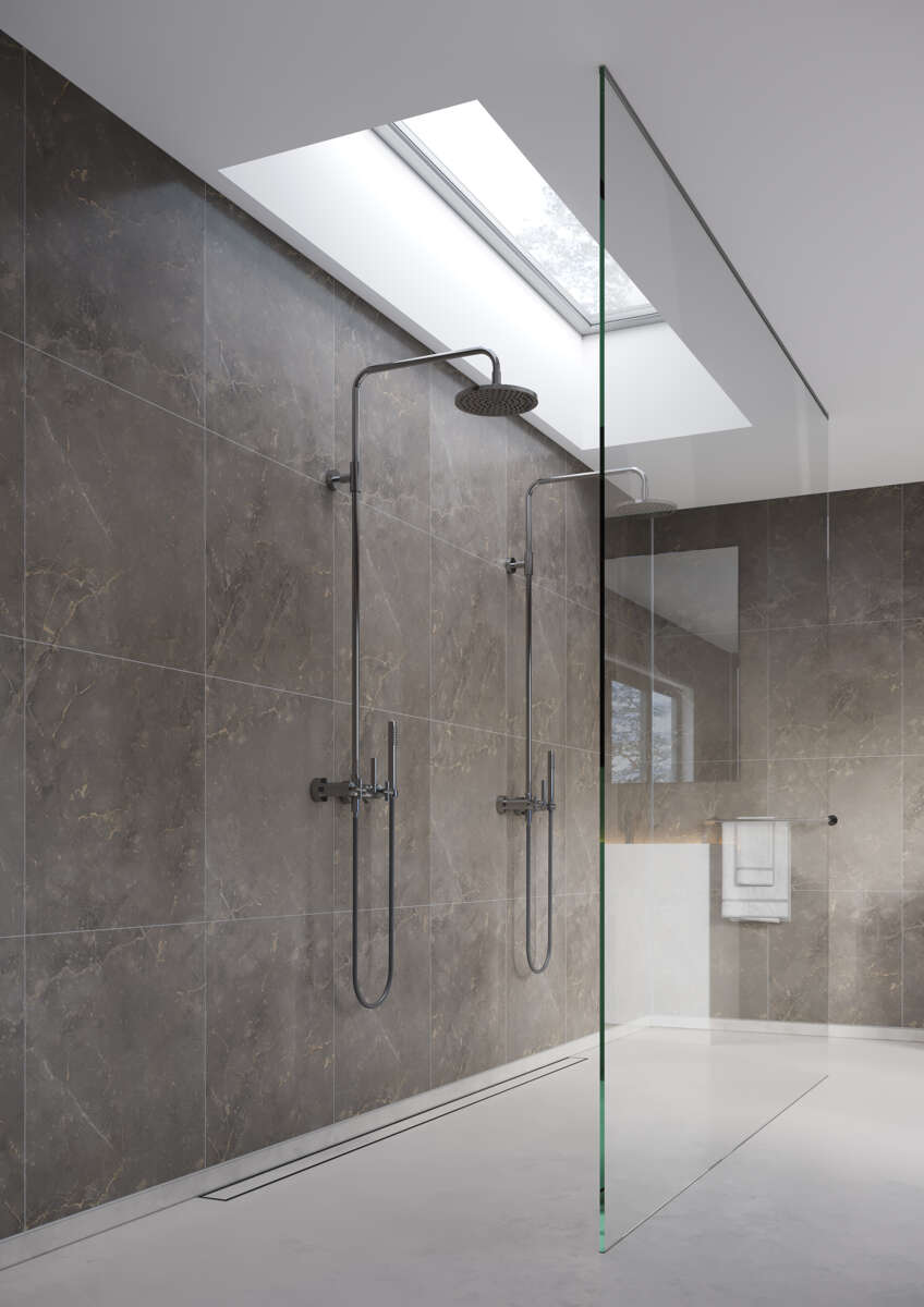 Fibo 2278-M6060 S Golden brown marble baderomsplate