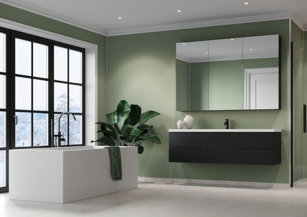 Fibo 5206-M00 EM Olivegreen baderomsplate 2-pk