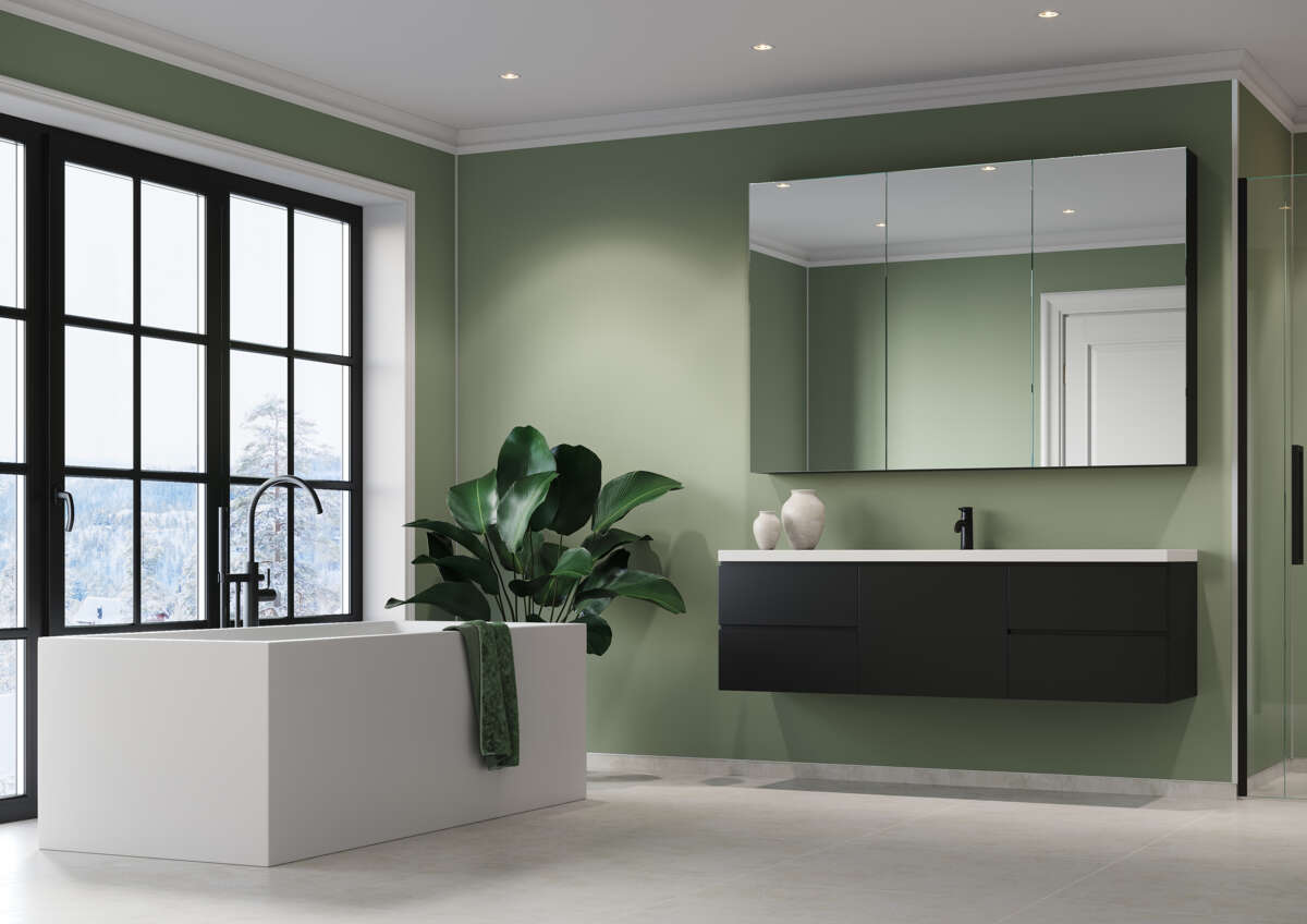 Fibo 5206-M00 EM Olivegreen baderomsplate 2-pk