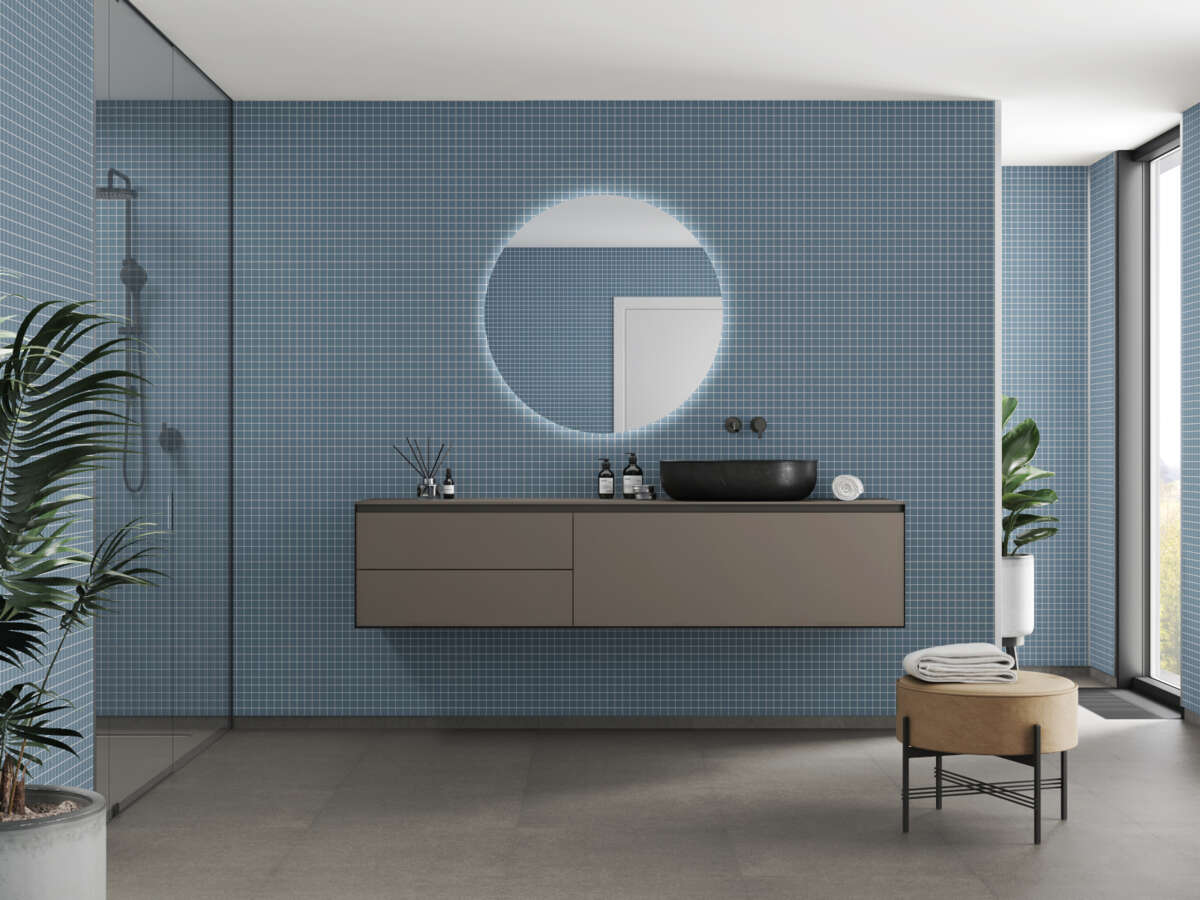 Fibo 6274-M0303 EM Dusty Blue baderomsplate 2-pk