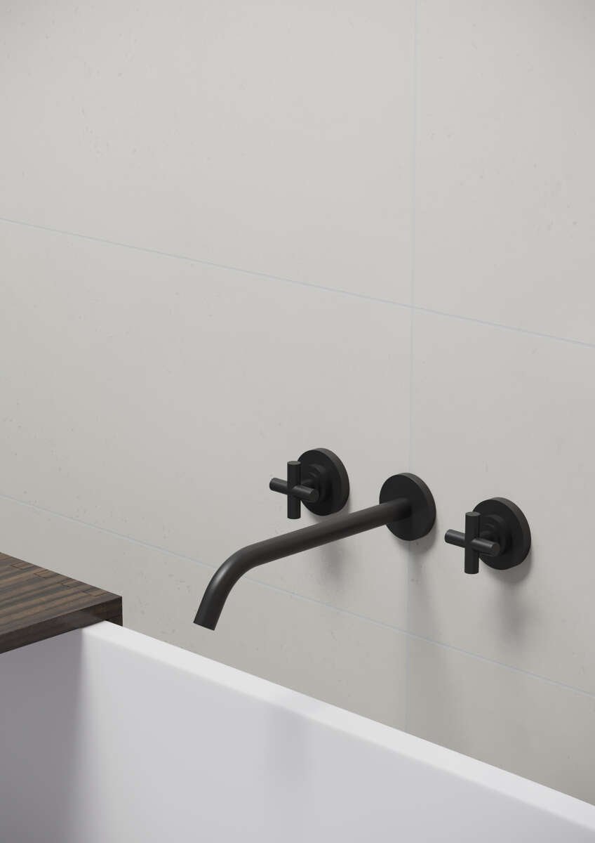 Fibo 2145-M6030 S Grey Cement baderomsplate 2-pk