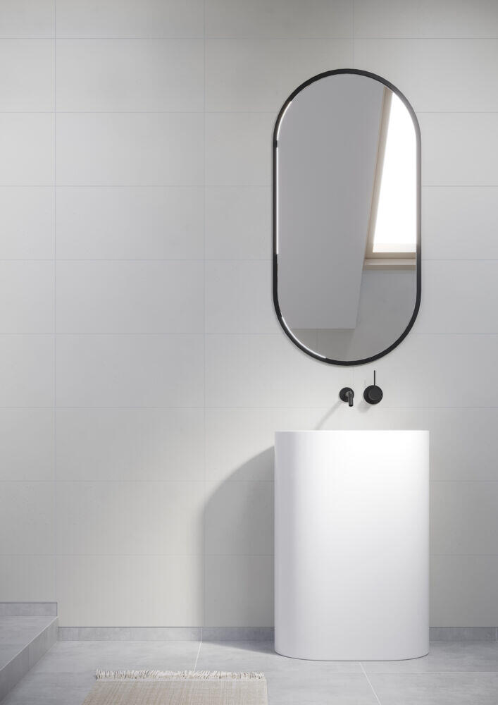 Fibo 2145-M6030 S Grey Cement baderomsplate 2-pk