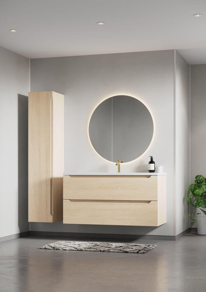 Fibo 2145-M00 S Grey Cement baderomsplate 2-pk