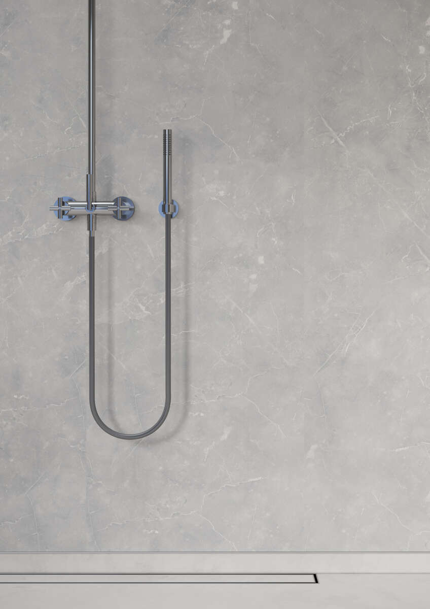 Fibo 2279-MOO S Silver Grey Marble baderomsplate 2-pk