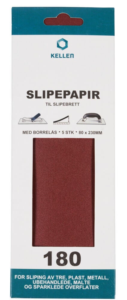 Slipepapir 80 x 230 mm 5 stk