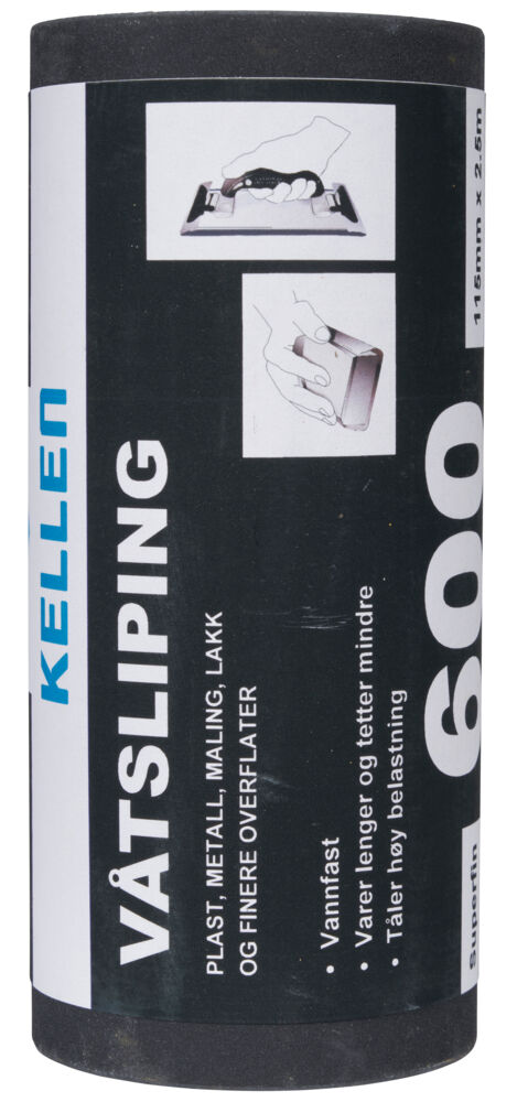 Slipepapir våtslip 115 mm x 2,5 m