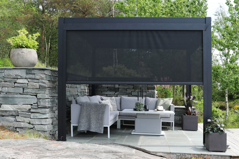 Krifon Stavern pergola manuell sidevegg