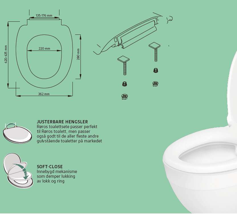 Duxa Røros toalettsete