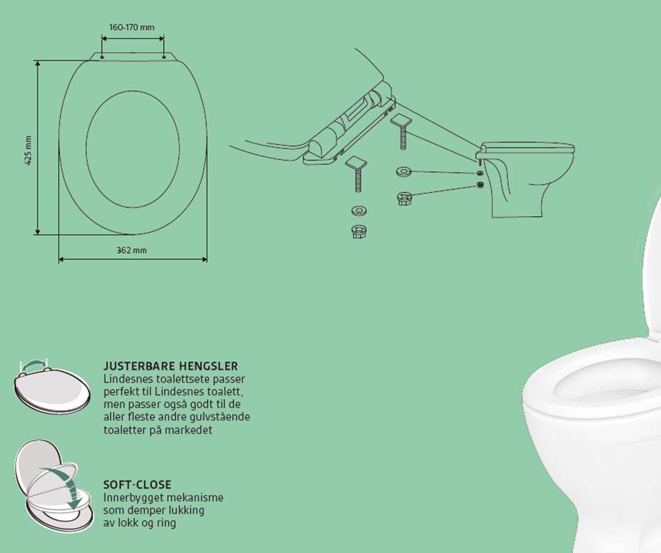 Duxa Lindesnes toalettsete