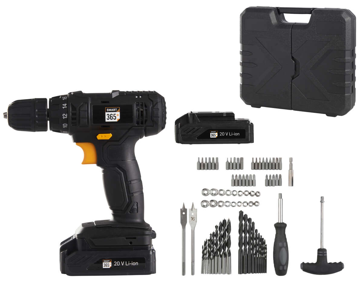 Smart 365* drill m/2 batterier og 79 stk tilbehør