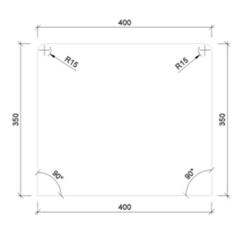 VisionLine glassplate gulv i40/s40 sotet