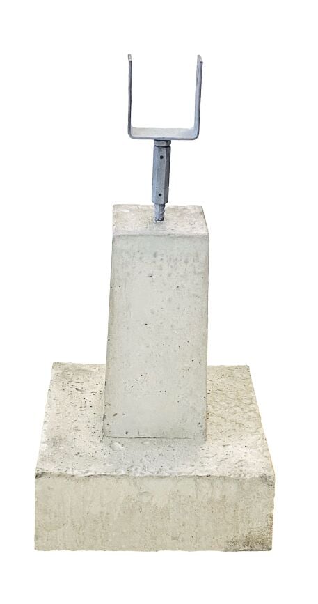 Søylefundament m/4'' justerbar søyle
