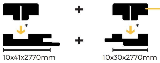 Maestro spilepanel Castle Oak Avslutningsprofil 2,77m