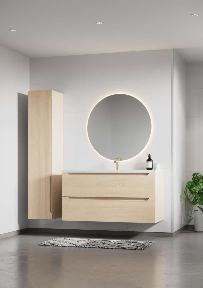 Fibo 3091M6040 Denver White baderomsplate 2 pk.