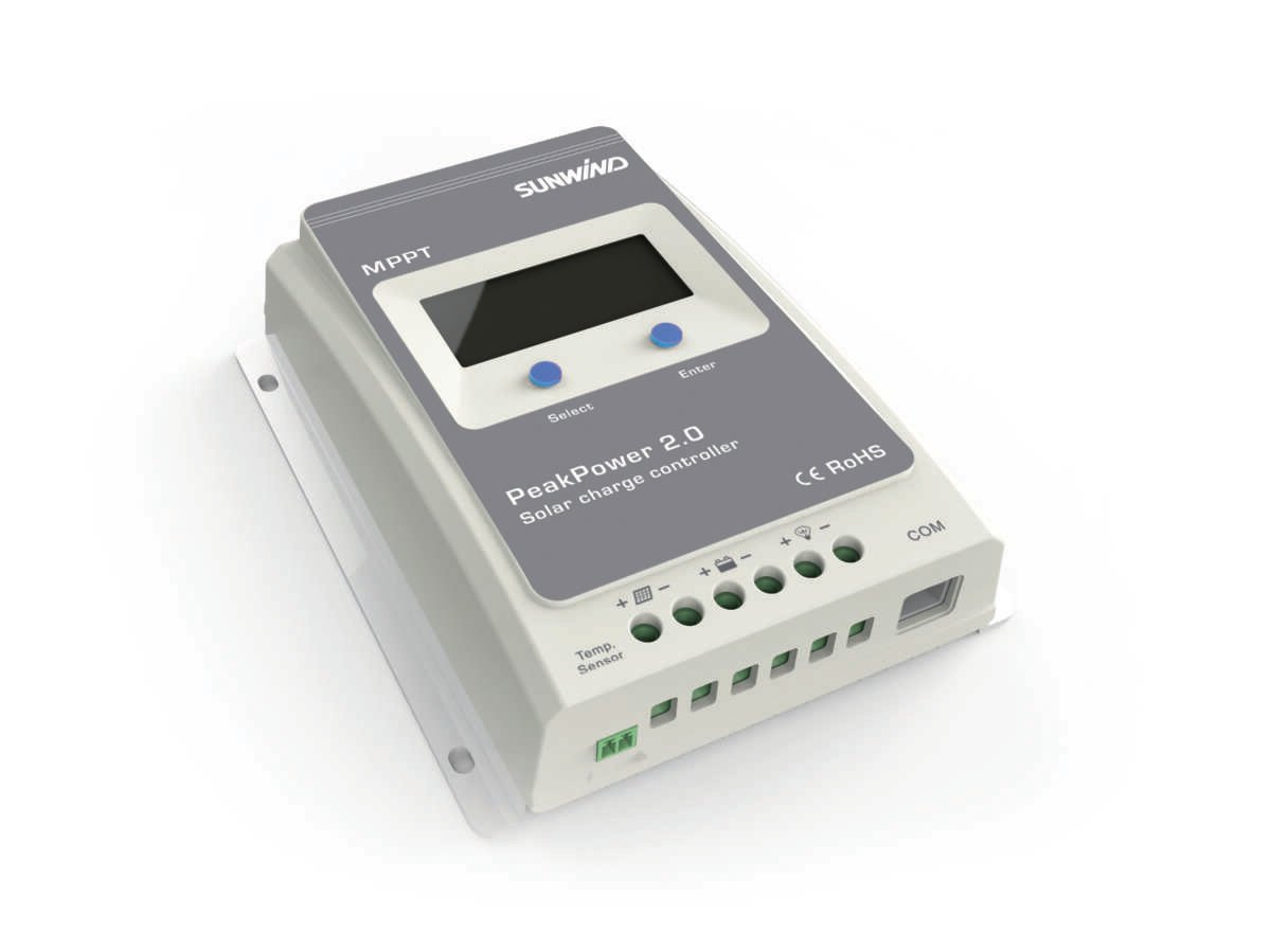 Sunwind Peakpower MPPT 30A solcelleregulator